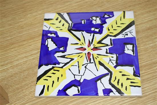 Salvador Dali, a set of six limited edition tiles, made by Mikana 1954, box number 591/750, 20 x 20cm